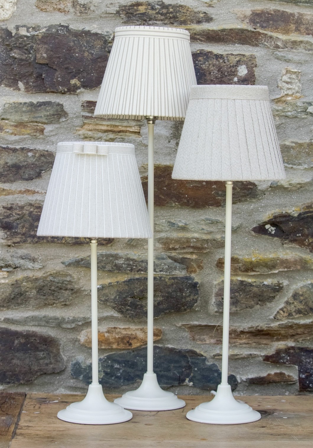 Calstock assorted sizes lampbases ivory metal painted metalware. www.bay-design.co.uk