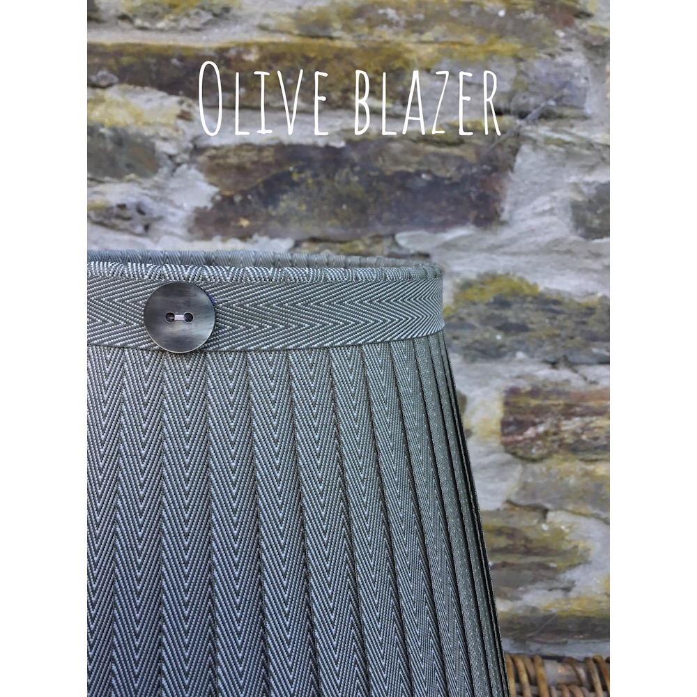 Olive blazer herringbone ribbon lampshade